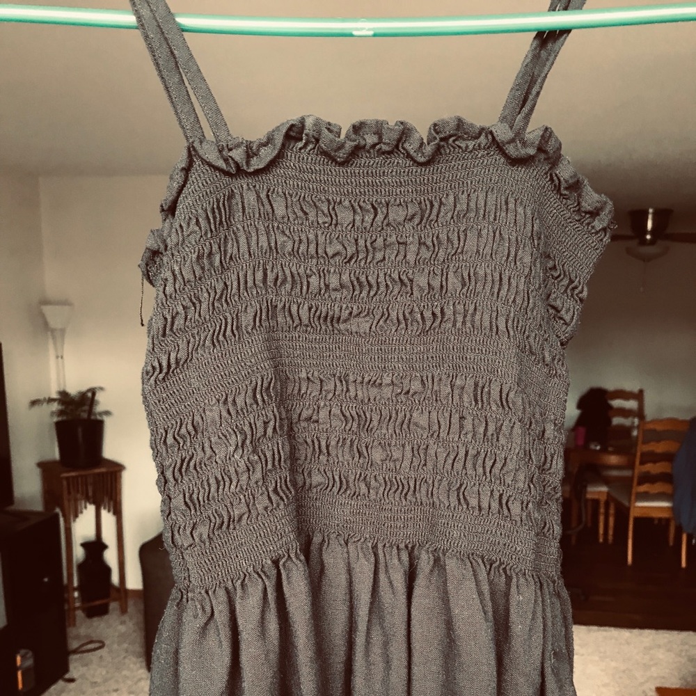 Black strapped tank top